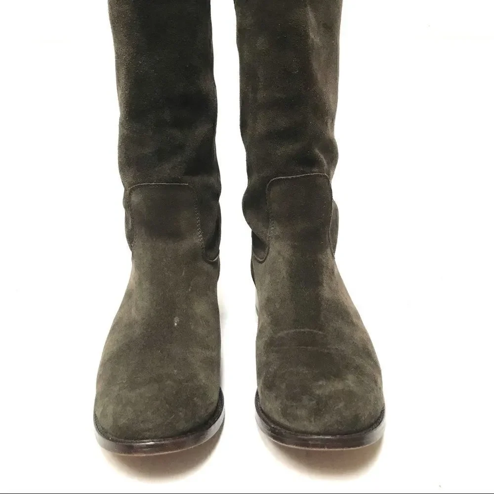 ‎Frye Melissa button knee suede western riding boots 6.5B
